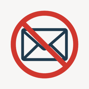 alt="Icône d’enveloppe barrée symbolisant un email bloqué ou non délivré"